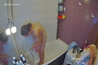 Mustafa friend showering, 17 08 2024