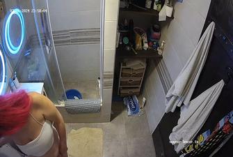 Ally Dan friend bathroom changing clothes for pool party, 26 07 2024
